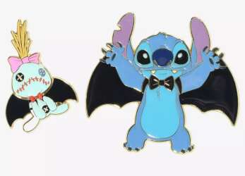 Scrump & Stitch as Vampires with Bat Wings