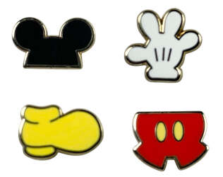 Mickey Mouse - Body Parts Set of 4 Micro Pins