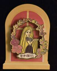 106998 - Miniso - Disney Princess Collection Glitter Metal Badge Mystery Box - Rapunzel - Disney Licensed alternate image