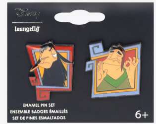The Emperor's New Groove Kuzco and Pacha Portrait Enamel Pin Set
