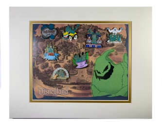 'Oogie Boogie Ghost Walk Pin Event - Complete 7-Pin Series with Map - DLR'