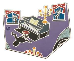 'Attraction Mystery Map Puzzles: The Haunted Mansion (WDW) - The Music Room (Piano Player) - WDW'