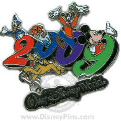 '2009 Dated Year Pins - 2009 Walt Disney World Dangle - WDW'