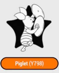 Piglet - Black and White (Y798)