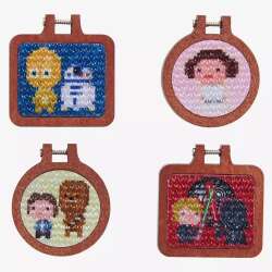 Star Wars Cross Stitch Portraits Pin Set