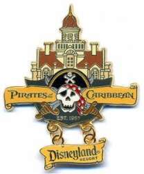 107507 - Disneyland Pirates of the Caribbean Facade Jolly Roger Dangle - Disneyland Resort