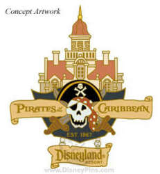 'Disneyland Pirates of the Caribbean Facade Jolly Roger Dangle - DLR'