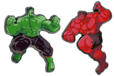 Hulk & Red Hulk 2-Pin Set