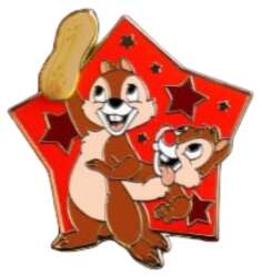'Mickey&#039;s Circus - Chip and Dale with Peanut on Red Star - WDW'