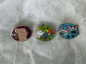 'Lanyard Pin Series 2002 - Disney Cat - Disney Cat Set'