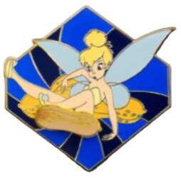 'Mickey&#039;s Circus - Tinker Bell Sitting in Peanuts on Blue Hexagon - WDW'