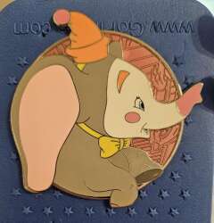 Dumbo in clown makeup profile