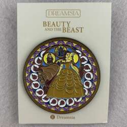 'Fantasy Pin Series - Stained Glass Window: Beauty and the Beast - FSY'