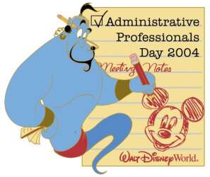 'Administrative Professional&#039;s Day - 2004 — Genie with Mickey Notes - WDW'