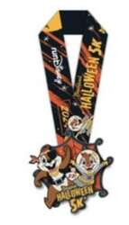 'runDisney: Disneyland Halloween Half Marathon Weekend 2024 - Halloween 5K - Medal - Chip &amp; Dale - DLR'