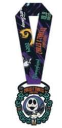'runDisney: Disneyland Halloween Half Marathon Weekend 2024 - Chills &amp; Thrills Challenge - Medal - Jack Skellington - DLR'
