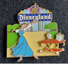 'Characters at 1990s Disneyland Marquee - Belle, Mrs. Potts, &amp; Chip at Disneyland Marquee - DA'