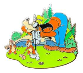 Goofy, Chip and Dale Playing Golf