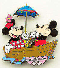 Minnie Mouse and Mickey Mouse in a boat
