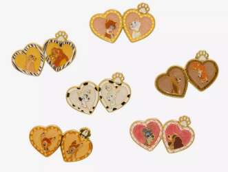 'Disney Animals Heart Locket Blind Box Enamel Pin - Complete Set - LFLY'