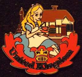 Epcot World Showcase Pin Set - United Kingdom (Alice) - WDW