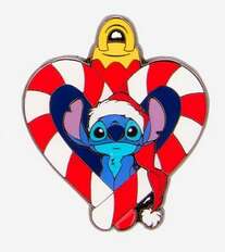 Stitch in Candy Cane Heart