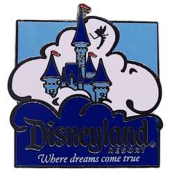 'Walt Disney Travel Company - Where Dreams Come True - Blue Logo and Castle with Tinker Bell - DLR'
