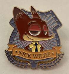 'Zootopia Collection College Style Metal Badge Surprise Box - Nick Wilde - DLIC'