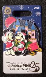 'Christmas 2025 - Mickey and Minnie Cinderella Castle Festive Limited Edition - DSUK'