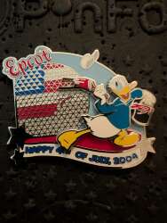 Epcot 2004 — Donald Duck Painting Spaceship Earth