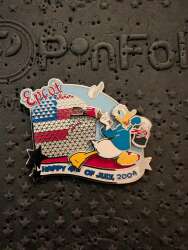 108577 - 4th of July - Epcot 2004 — Donald Duck Painting Spaceship Earth - Walt Disney World alternate image