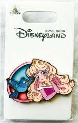 HKDL Hong Kong Stained Glass Anime Cartoon Sleeping Beauty Aurora Disney Pin
