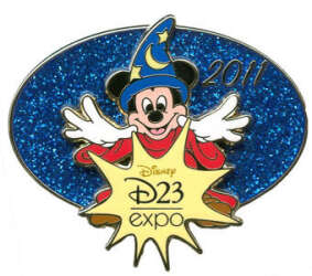 'D23 Expo 2011 - D23 - Sorcerer Mickey - 2011 Expo - Logo Pin - D23'