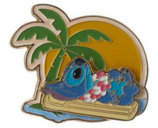 Miniso - Stitch Hawaii Metal Badge Collection