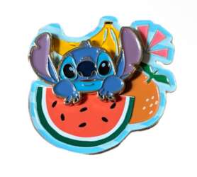 109012 - Miniso - Stitch Hawaii Metal Badge Collection - Stitch w/ Watermelon - Disney Licensed alternate image
