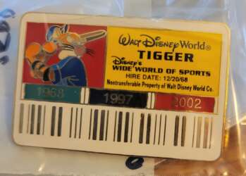 'Cast Member Pin Party Series 2 - ID Badge - Tigger World Wide of Sports cast ID'