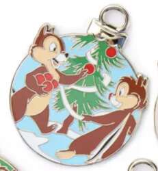 Chip and Dale with red ornaments