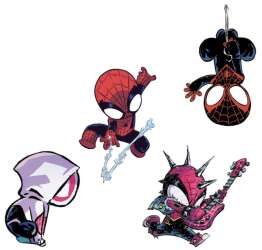 Skottie Young - Spider-Verse Pin Set