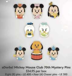 109426 - Mickey Mouse Club Adorbs! - aDorbs! Mickey Mouse Club 70th Mystery Box - Unopened - Walt Disney Imagineering alternate image