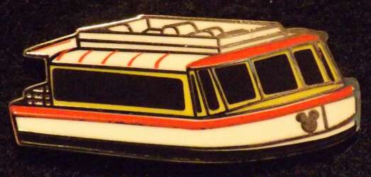 16981 - 2013 Hidden Mickey - Friendship Boats - White with yellow and orange trim boat - Walt Disney World alternate image