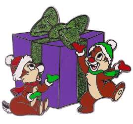 Chip And Dale with Purple Gift