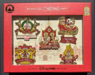 'Mickey&#039;s Very Merry Christmas Party (MVMCP) 2025 - Mickey’s Very Merry Christmas Party 2025 Boxed Pin Set - WDW'
