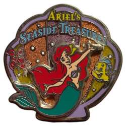 Ariel, Flounder, and Sebastian - Purple Shell