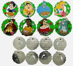 'Festive Wreaths Mystery Collection - Festive Wreaths Collection Complete 8 pin set - MLT'