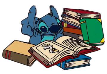Stitch Reading A Book