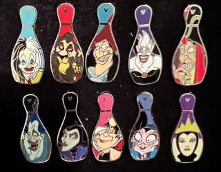 2008 Hidden Mickey - Bowling Pin Villains - Complete Set