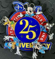 'Celebrating 25 Years of Disney Pin Trading - 25th Anniversary of Pin Trading Spinner - MLT'