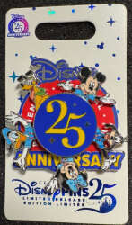 'Celebrating 25 Years of Disney Pin Trading - 25th Anniversary of Pin Trading Spinner - MLT'