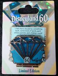 15816 - Disneyland 60th Celebration Diamond Countdown - Walt Disney - Anniversary - Light Blue - Quote - Disneyland Resort alternate image