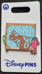 Randall, Fungus, and Mike on Blue Sky Background